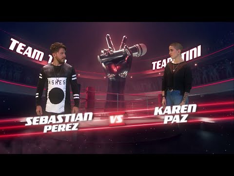 ¡Tini Stoessel y Carlos Vives coachean a Karen Paz y Sebastián Pérez! - La Voz Argentina 2018