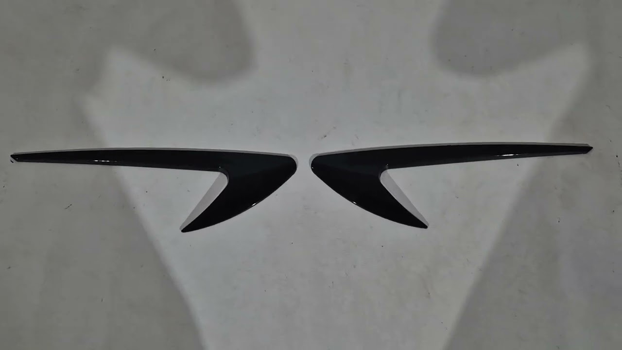 Універсальні бокові зябра DPT V-4 (ABS) (2шт) (чорний глянець) Video 1