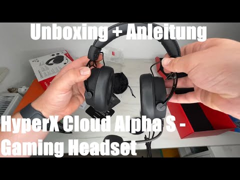 HyperX Cloud Alpha S - Gaming Headset, for PC, PS4, 7.1 Surround Sound Unboxing and Manual