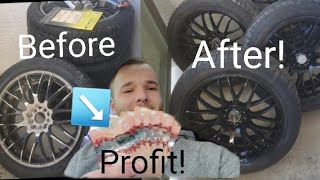 Easy Way To Make Extra Cash! Painting Wheels And Flipping For Profit!