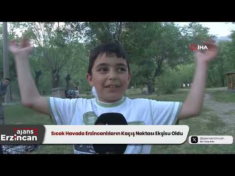 Sıcak Havada Erzincanlıların Kaçış Noktası Ekşisu Oldu