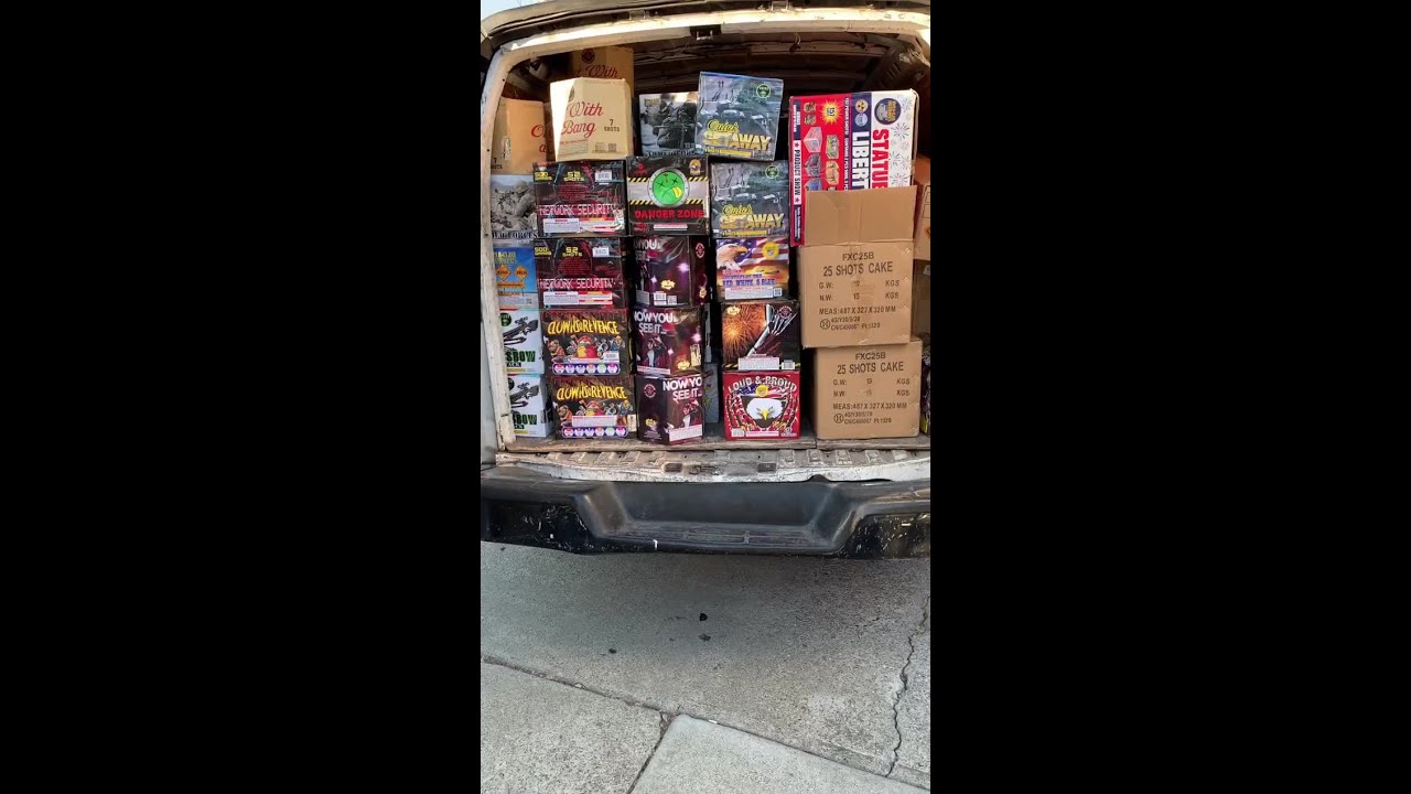 Two men arrested after undercover officers find them selling fireworks out of van in Newark