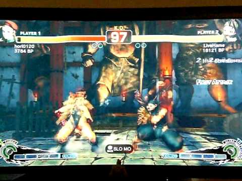LiveHame [Ibuki] vs hori0120 [Cammy] SUPER STREET FIGHTER 4 - Japanese Online Ranked Matches