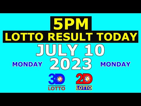 5pm Lotto Result Today July 10 2023 (Monday)