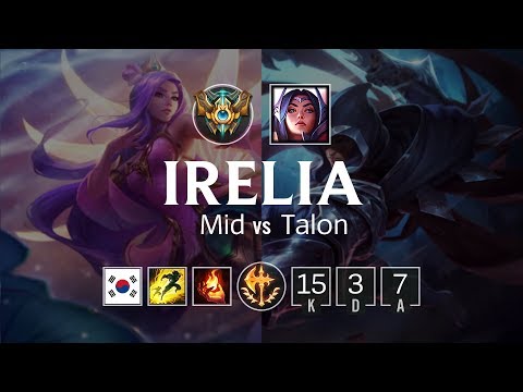 Irelia Mid vs Talon - KR Challenger Patch 8.9