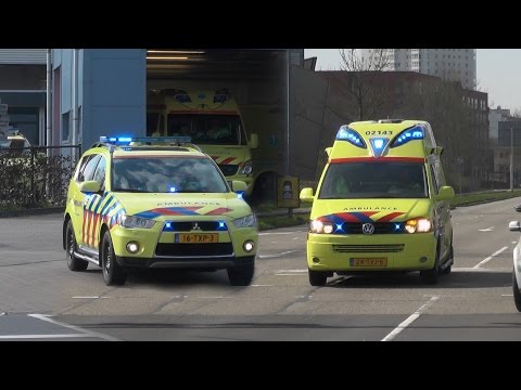 A1, Mitsubishi Solo Ambulance 02-344 & Silverline Ambulance 02-143 Leeuwarden in Leeuwarden