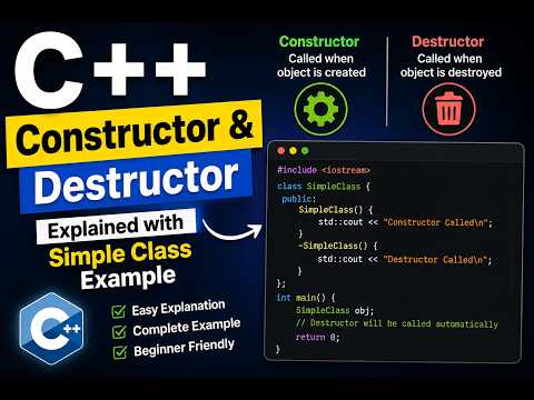 C Oop Tutorial Simple Class Constructor Destructor Explained With Example