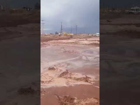 Rincón de los Sauces, Neuquén. Las intensas lluvias provocaron crecidas importantes.🎥07/03/26