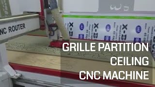 Embossed Panel Slotting Out Grille Partition Screen Ceiling CNC Router Machine MDF