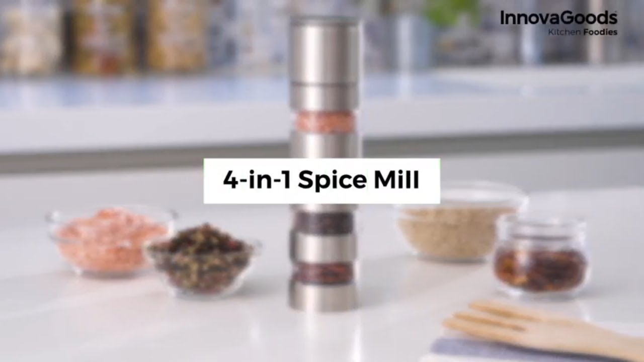 4 viename prieskonių malūnėlis Millmix InnovaGoods Kitchen Foodies