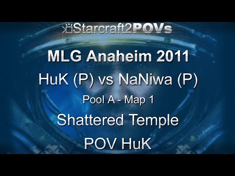 SC2 WoL - MLG Anaheim 2011 - HuK vs NaNiwa - Pool A - Map 1 - Shattered Temple - HuK
