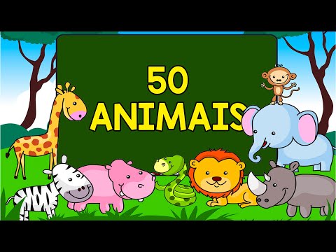 50 ANIMAIS - Nome e Som de 50 Animais | Animais de verdade para crianças | Nome e som de animais HD