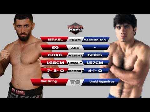 MMA OPEN 1 FULL FIGHT Raz Bring VS Umid Agamirov