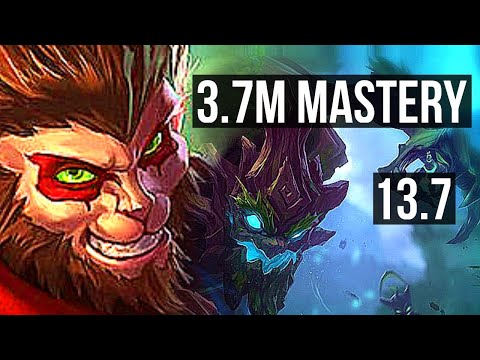 WUKONG vs MAOKAI (TOP) | 3.7M mastery, 700+ games, 1/1/5 | KR Master | 13.7