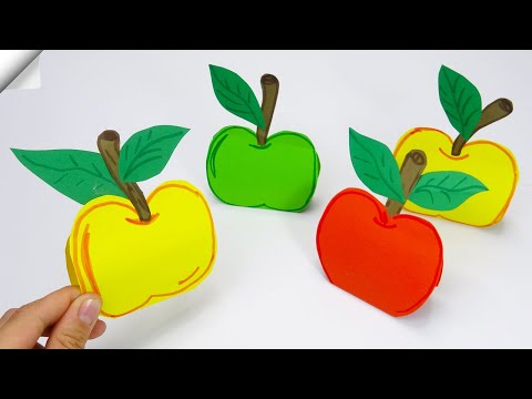 3d paper apple Easy paper crafts