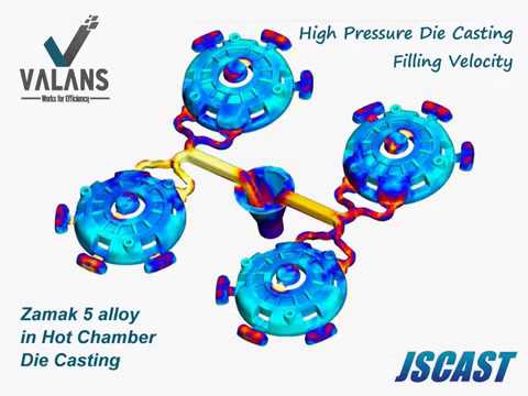 High Pressure Die Casting Simulation | Zamak 5 Alloy | JSCAST