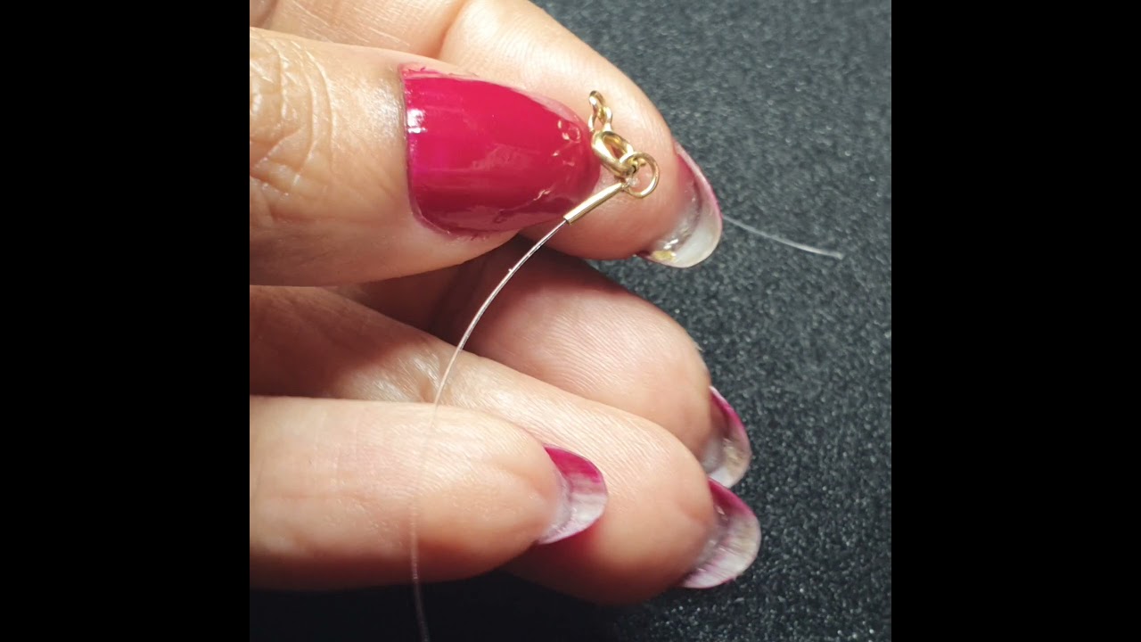 Como trocar o fio de nylon do fecho de ouro #fabricacaopropria #ouro