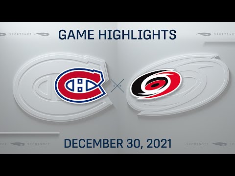NHL Highlights | Canadiens vs. Hurricanes - Dec 30, 2021