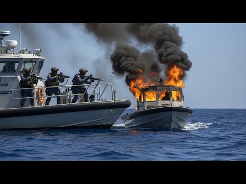 Horrifying Moment! US Coast Guard Intercepts Cartel Boat at Carribean Sea