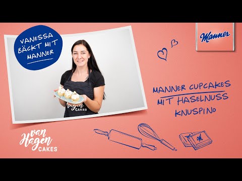 Appeltaart cupcakes met Manner Knuspino Hazelnoot 