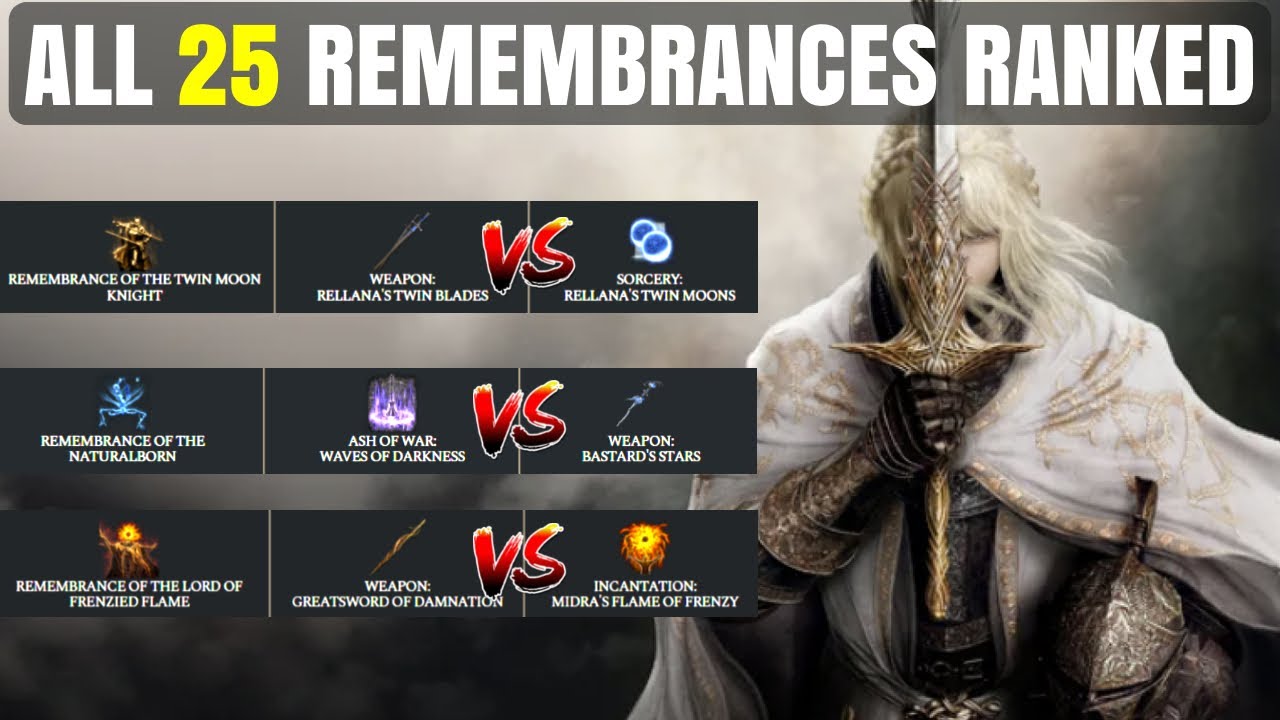 Which Elden Ring Remembrance Should You Duplicate? All 25 Remembrances Ranked!