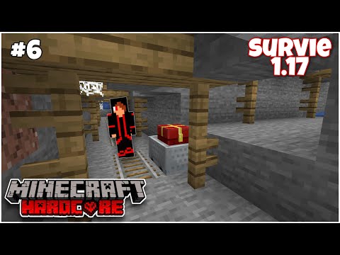 EXPLORING A CHRISTMAS MINESHAFT!  Minecraft hardcore survival in 1.17 #6