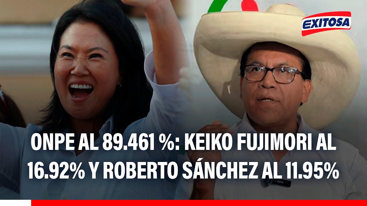 🔴🔵  Resultados oficiales de la ONPE al 89,461 %