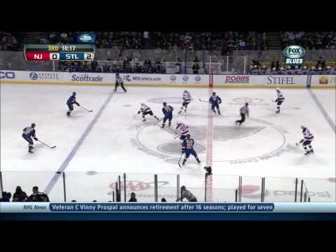 Brenden Morrow deflected PPG 2-0 NJ Devils St. Louis Blues 1/28/14 NHL Hockey.