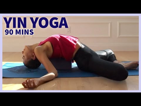 Yin Yoga 90 minutes Full Body for Fascia Health with Healing Sounds