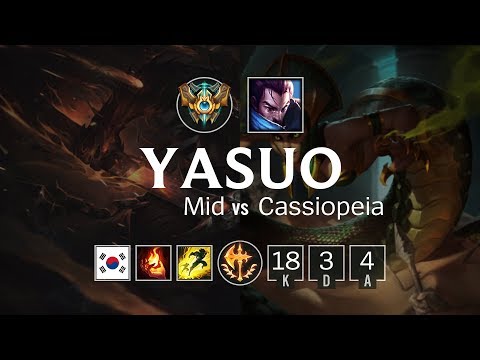 Yasuo Mid vs Cassiopeia - KR Challenger Patch 8.8