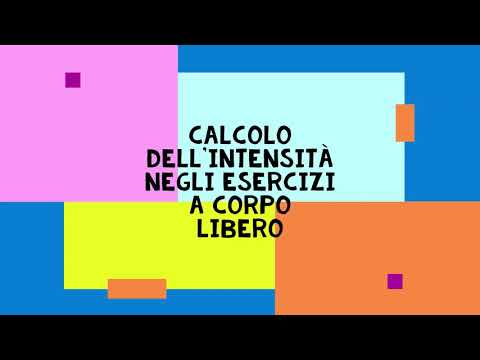 DID Scienze Motorie 2021: Calcolo intensità esercizi