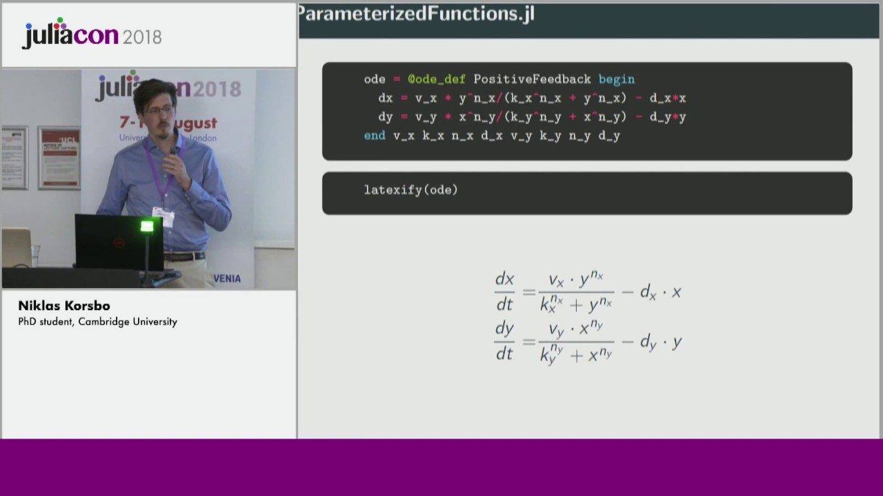 Latexify.jl and How Julia's Metaprogramming Makes it Useful | Niklas Korsbo | JuliaCon 2018