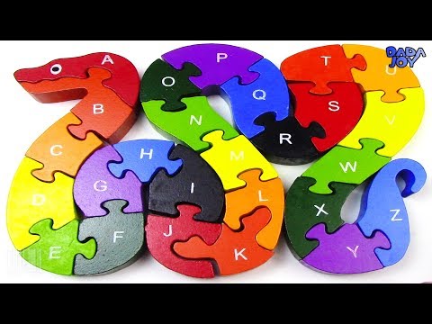 Aprender el Alfabeto con Rompecabezas de Serpiente|Rompecabezas de Abecedario|Aprenda el Alfabeto