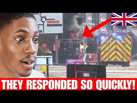 American Reacts to Uk Firefighters Responding to Van fire in Southampton