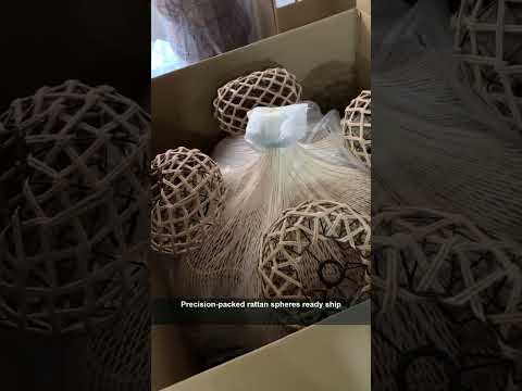 Excelencia en la fabricación de decoración de ratán con alta capacidad.