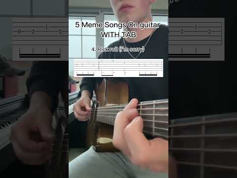 5 memes songs guitar tutorial #guitar #tutorial #memes