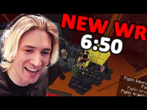 xQc Reacts to NEW Minecraft WR 6:50 Speedrun