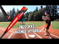 Hitting with the 2022 AXE AVENGE HYBRID BBCOR | Baseball Bat Reviews