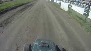preview picture of video 'Ardmore Extreme 2013 Lawnmower Races Saturday Mod Heat 1 Helmet Cam'