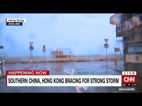 Typhoon Nida shuts down Hong Kong