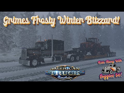ATS | Grimes Frosty Winter Blizzard in BC! Jasper's W900 Cummins 870!