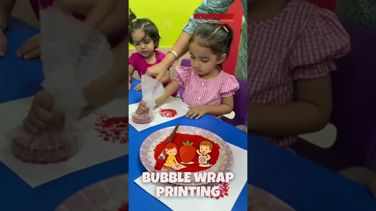 🫧 Bubble Wrap Fun at Strawberry Kids Playschool! #strawberrykidsplayschool #trending #viralsong