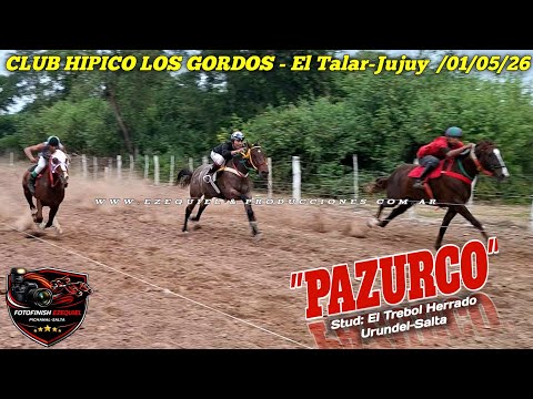 1°PAZURCO  2°EL CHAPU Club Hipico Los Gordos El Talar-Jujuy Sábado 23 Mayor 2026