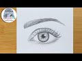 Easy way to draw a realistic eye for Beginners step by step (Using only 1 pencil) - Farjana Drawing Academy Easy way to draw a realistic eye for Beginners step by step (Using only 1 pencil)