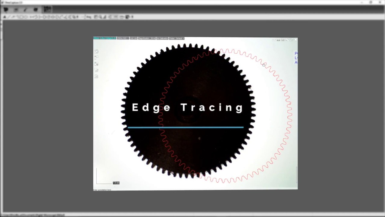 Dino-Lite: Edge Tracing measurement feature