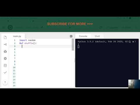 Python Programming Code To Shuffle Playing Cards