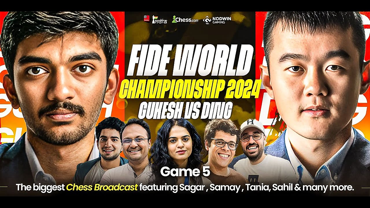 Gukesh vs Ding Liren | Game 5 | FIDE World Championship Match 2024 | Ft. Sagar, Tania, Amruta, Sahil