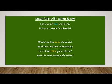 Englisch einfach erklärt #3 - some any - mit Frau Lorenz