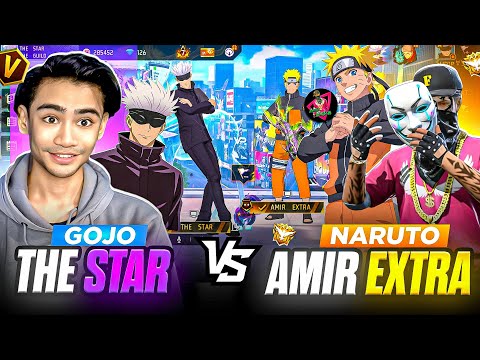 THE STAR GOJO VS AMIR EXTRA NARUTO || 2 VS 2 || THE STAR #thestar #freefire @AmirExtra3