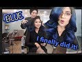 I SURPRISED MY HUSBAND WITH BLUE HAIR